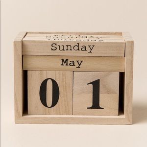 Wood Perpetual Calendar Blocks